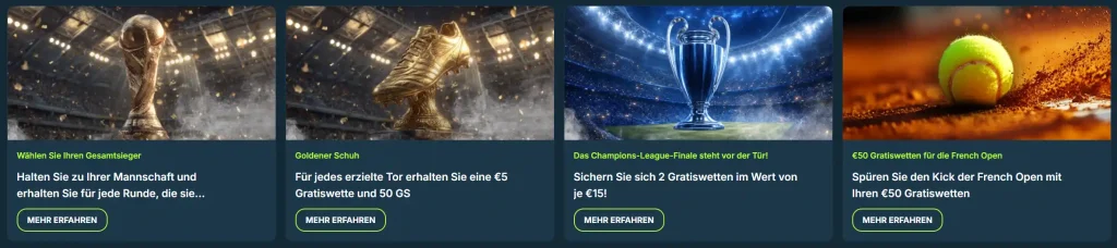 Lolo Casino Sport Boni mit Gratiswetten und Fußball- sowie Tennis-Aktionen